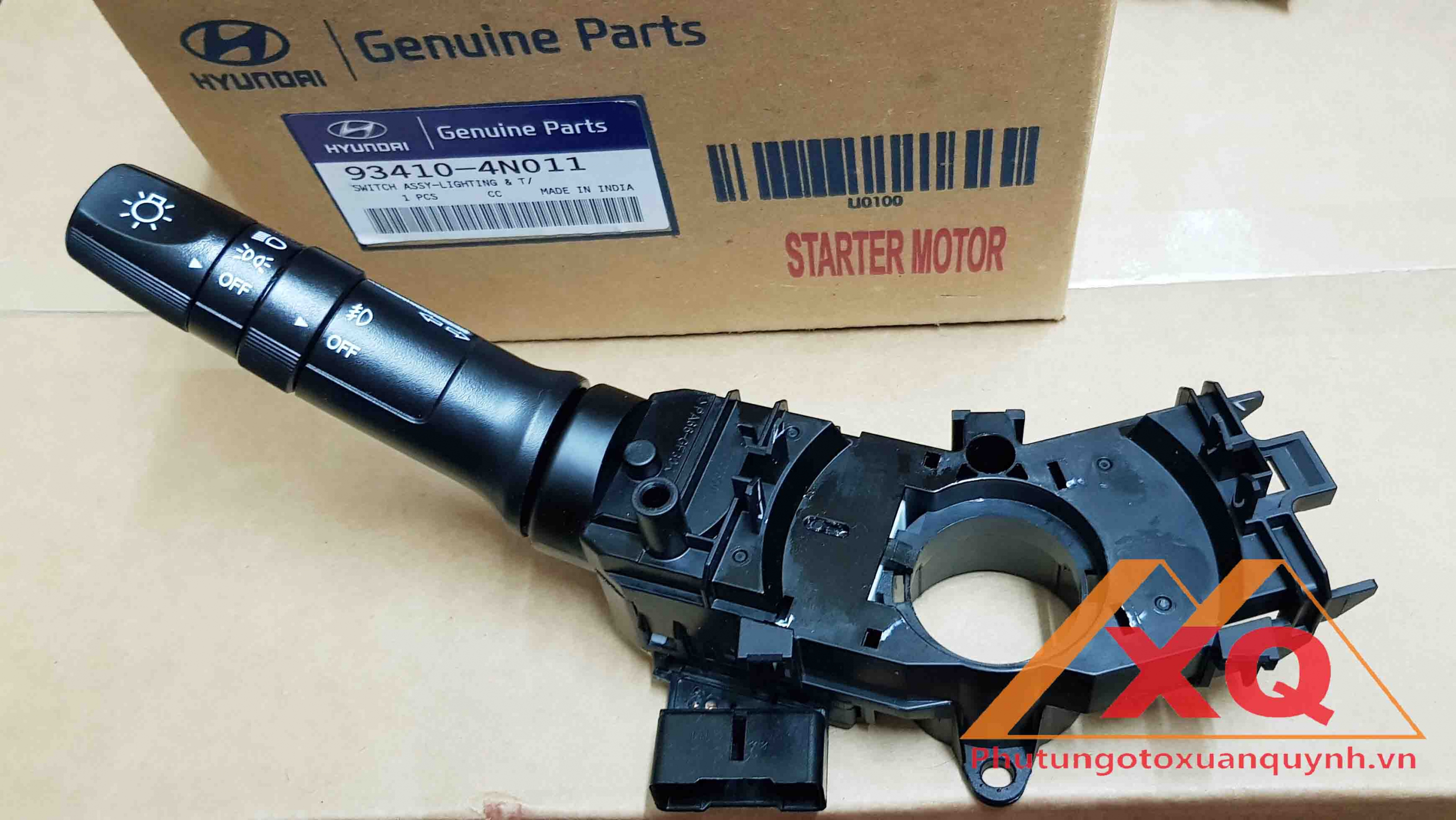 Công tắc pha cos, Công tắc xi nhan có đèn gầm, không đèn gầm Grand i10 chính hãng mã hàng 934104N011, 934104N001, 934104N000, 93410B4050, 93410B4700