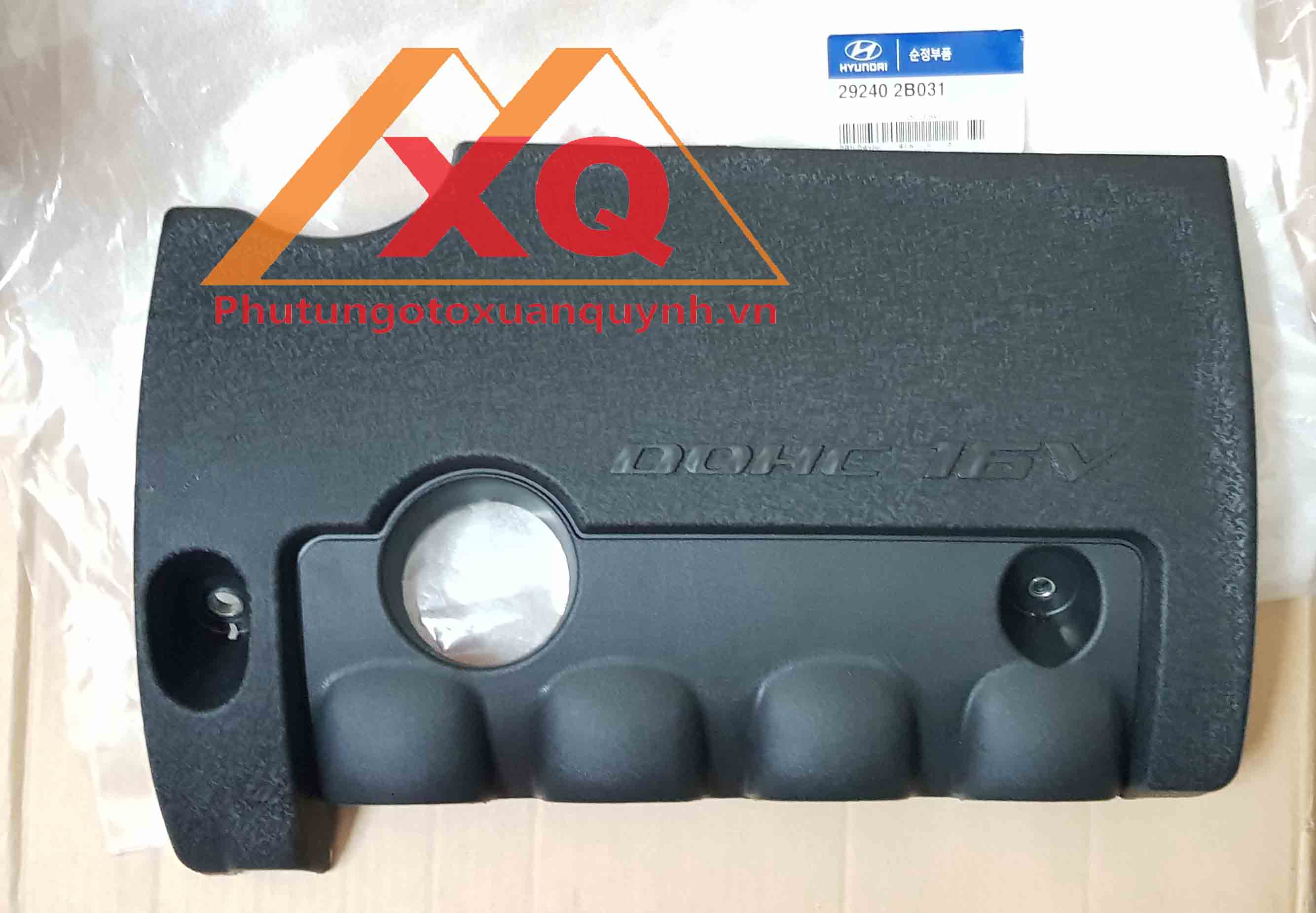 Nắp đậy động cơ trang trí, nắp đậy mặt máy trang trí Forte, Cerato, Caren, Avante, Elantra, Ceed, I30 chính hãng mã 292402B031